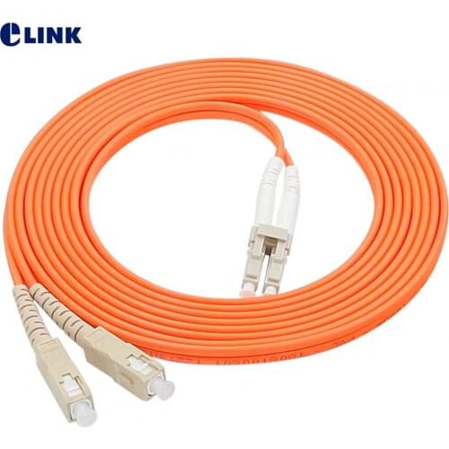 10pcs fiber optic patch cord LC-SC duplex 1 2 3 5 7 10M 50/125 62.5/125um SC-LC OM1 OM2 dual ftth jumper free shipping IL