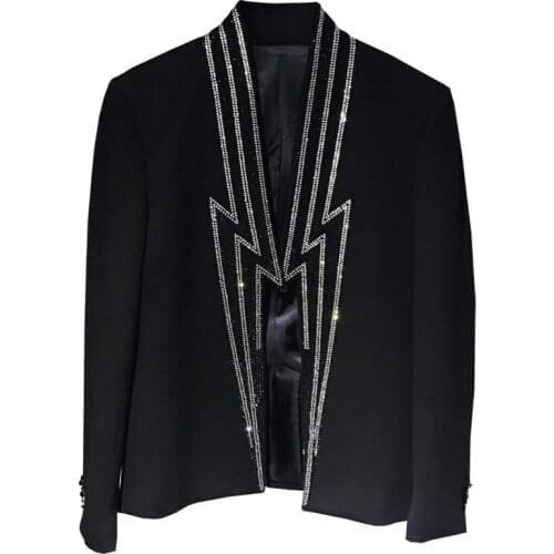 Original2019 flash hot drill web celebrity small suit spring and autumn European heavy industry coat