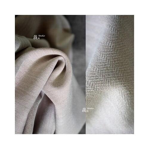 Thick suit fabric Herringbone pattern nude retro art twill cotton coat pants clothes cloth designer fabrics for patchwork