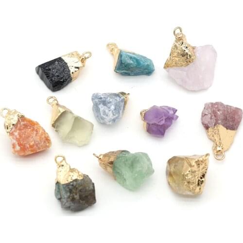 Natural Semi-Precious Stones Pendant Irregular Bud Quartz Charm for Ms Jewelry Making DIY Necklace Earring Accessories 15-20mm