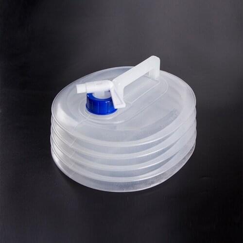 Portable Transparent Water Bucket Retractable Folding Organizer Storage Camping Driving Water Container Outdoor Accessories