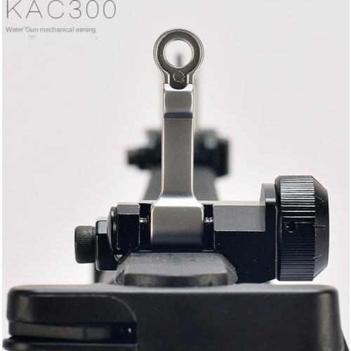 Airsoft KAC300/600 Style 300M Metal Flip-Up Front Rear Sight Set for Picatinny Rail Machine CNC Aiming Folding Iron Sight