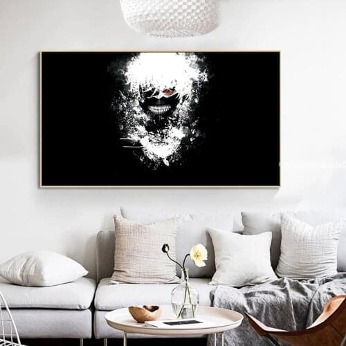 Tokyo Ghoul Kaneki Anime Art Prints Anime Manga Scroll Poster Wall Art Print Decor,50 x 70 cm,No Frame