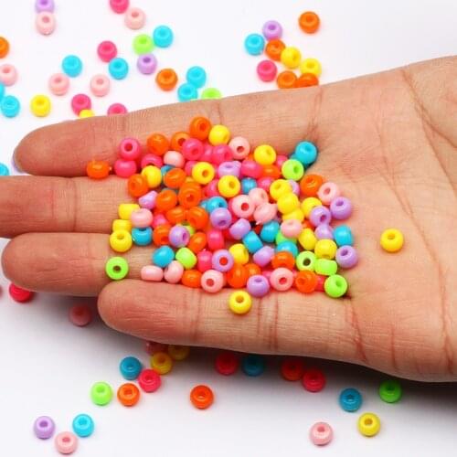 3*5mm Mixed Color Acrylic Spacer Beads Round Loose Seed Beads For Jewelry Making Diy Handmade Bracelet Necklace Accessories