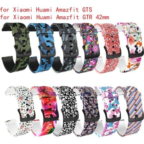 20mm Watch band for Xiaomi Huami amazfit GTS/Amazfit Bip/GTR 42mm strap Metal buckle Silicone Sport Wrist strap bracelet