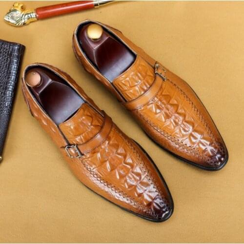 Spring Autumn Genuine Leather Casual Business Men Shoes British Trendy Daily Work Party Dress Shoes Mens Luxury Wedding Shoes