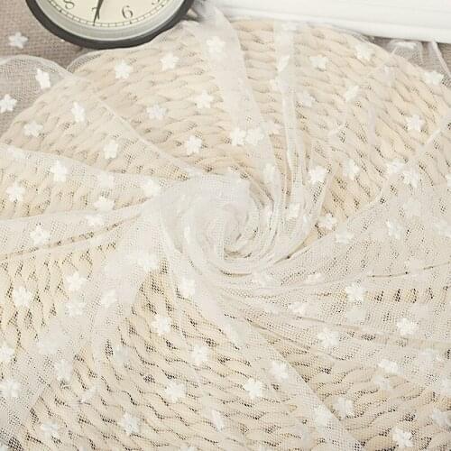 High quality Width 150cm lace fabric star gauze material diy handmade garment sewing accessories