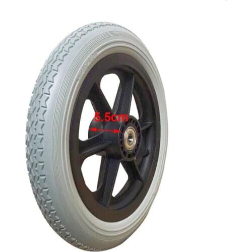 Wheelchair Rear Wheel 12 Inch Pu Elastic Solid Tire 12 1/2x2 1/4 Non-Pneumatic Tire Manual Wheelchair Accessories
