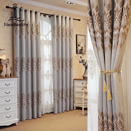 Factory Direct Cotton Jacquard Curtains Modern Chinese Shade Curtain Bedroom Curtains Can Be Customized