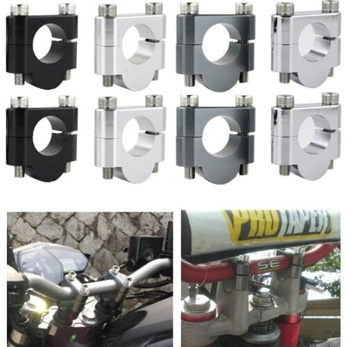 7/8" 22mm Motorcycle Mounting Handlebar Fat Bar Risers Mount Clamps For Kawasaki Versys-X 250 300 Versys 650 1000 KLE500 ER-5