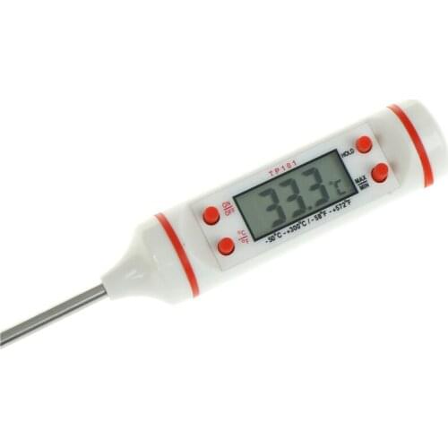1pc White Thermopro Digital Instant-Read Kitchen Oven Cooking Food Meat BBQ Thermometer With Battery