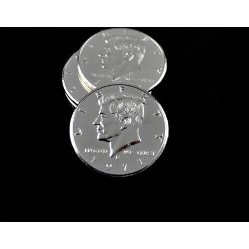 1PC Double Side Coin Half Dollar Silver (Head) Magic Props Close up Magic Illusions Accessories Magician Toys
