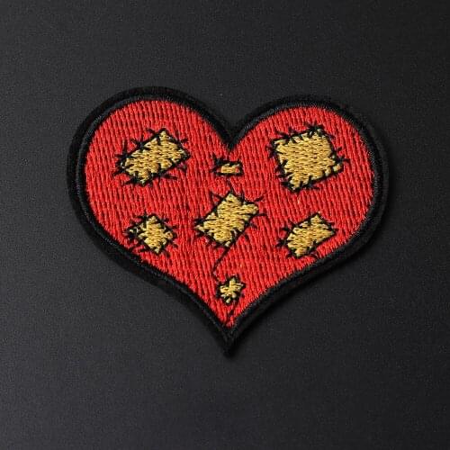 1PCS Cartoon Broken heart Embroidery Full of patched love Patch wholesale DIY Childrens T-shirt Garment Accessory Patch