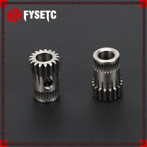 1pc Prusa i3 Steel Pulleys Prusa i3 MK2/MK3 3D Printer Parts Cloned Btech Dual Gears DIY Kit 3D Printer Gears Extrusion Wheel