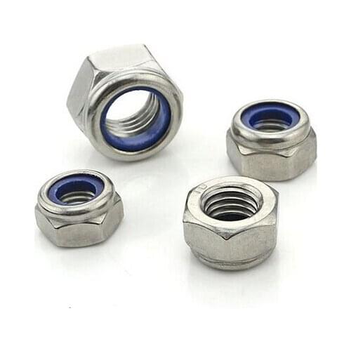 10PCS M12/M14/M16 Nylon Lock nut,Locking nut,Self lock nut,Stainless Steel Self Locking Hex Nuts