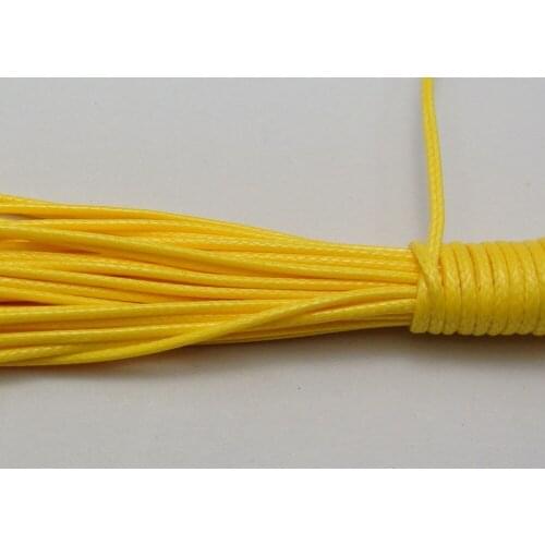 100 Yards Yellow Korean Waxed Cord String Thread 1mm for Bracelet Necklace