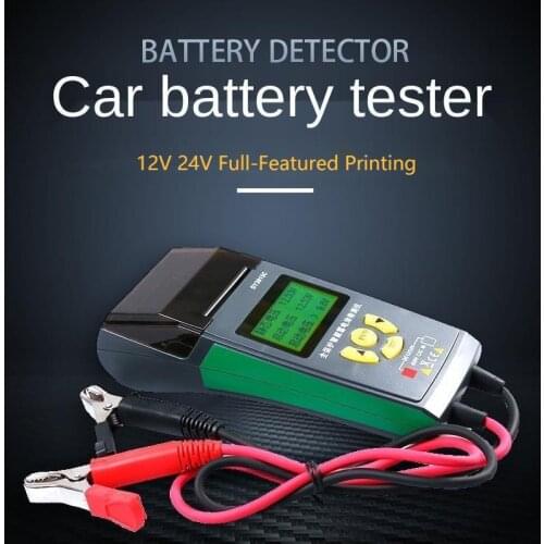 12V 24V Car Battery Tester With Printer Detector Lead-acid Battery With Battery Internal Resistance Tester