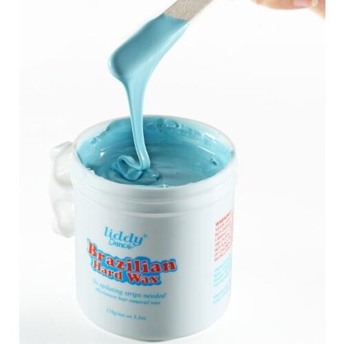 150g Canned Wax Hard Wax Set Low Temperature Hot Hair Removal Wax Paper Free Unhairing Wax With 5 Stick,10 Finger Cots