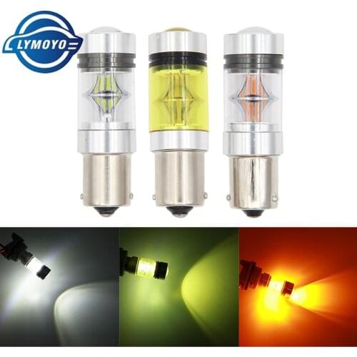 2PCS car ba15s bau15s P21W 1156 led s25 Car turn bulb Turn Signal Light amber yellow red Lamp Parking Backup Tail Light