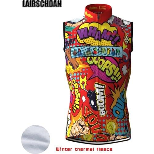 2021 winter mens cycle vest thermal fleece bicycle jersey LairschDan warm sleeveless cycling jerseys bike clothing riding jacket