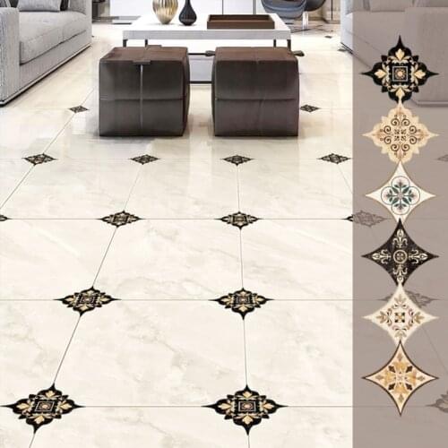 21pcs Self Adhesive PVC Ceramic Tile Stickers Waterproof Wall Sticker Art Diagonal Floor Stickers Kitchen Decorative Sticker