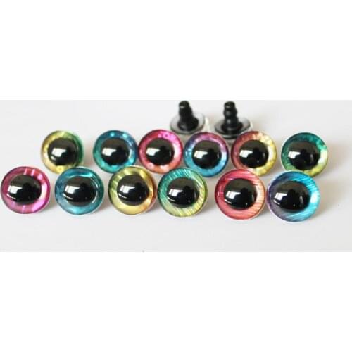 500pcs--L12--new design 16mm short stem toy animal safety eyes 3D doll eyes + fabric + washer for diy plush doll --style option