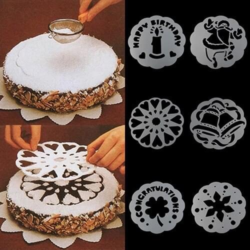 6 Pcs Cake Stamping Molds Cookie Biscuit Pastry Tiramisu Decoration Mold Tool