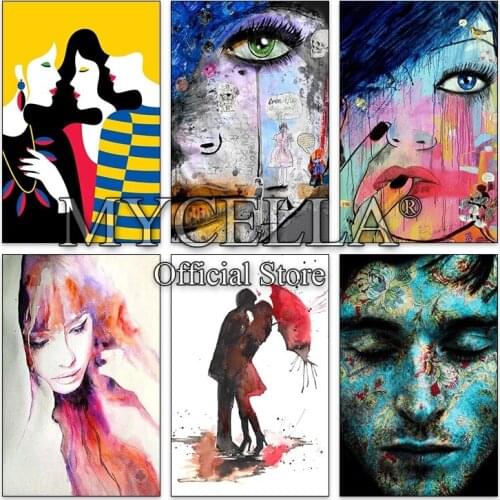 5D Diy Diamond Painting Full Square Woman Diamond Embroidery Watercolor Girl Picture Of Rhinestones Mosaic Diamonds Art Kits