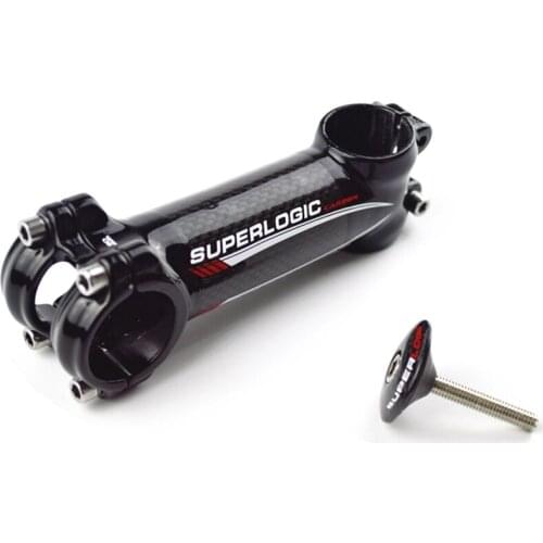 Superlogic Glossy Black Carbon Bicycle Stem Carbon Road MTB Bike Stem and Top Cap Bicycle Parts Stem + Top Cap