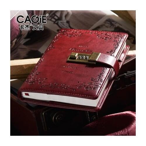 Retro Password book Business Creativity notebook with lock free shipping