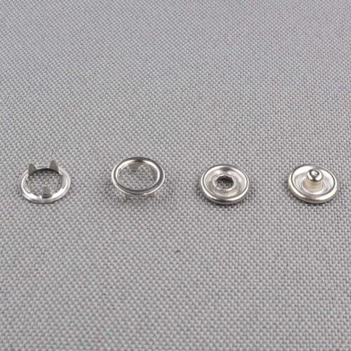 Garment accessories wholesale 200sets/lot 7.5mm ring snap buttons 4 pieces assembly buttons metal diy accessory
