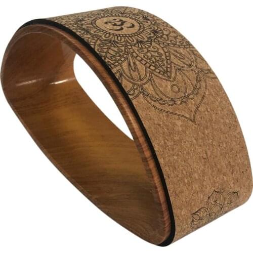 Wood Yoga Wheel Pilates With Buddha Lotus Professional TPE Yoga Circles Gym Workout Back Training Tool For Bodybuilding Fitness