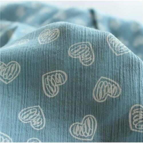 Childrens fabric Printed Cotton Crepe Fabric Texture Crepe Summer Clothing Anti-mosquito Fabric Shirt Skirt Garment Accessories