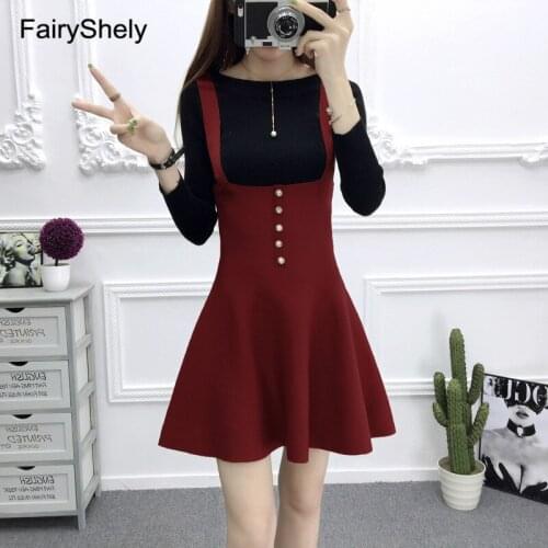 Модные вязаные платья FairyShely China At AliExpress