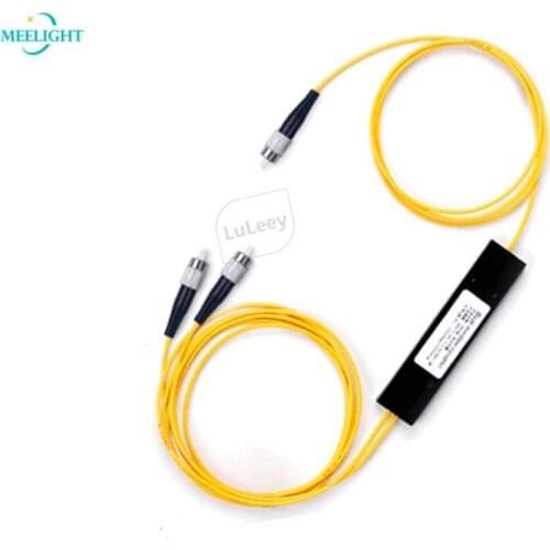 FC UPC Fiber Optic PLC 1 Split 2 PLC Splitter 1310/1550nm Wavelength Single Core Single Mode Optical Fiber dual coupler
