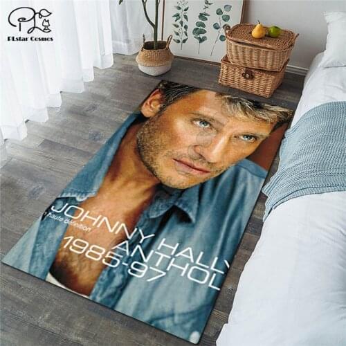 Johnny Hallyday carpet Square Anti-Skid Area Floor Mat 3D Rug Non-slip Mat Dining Room Living Room Soft Bedroom Carpet style-03