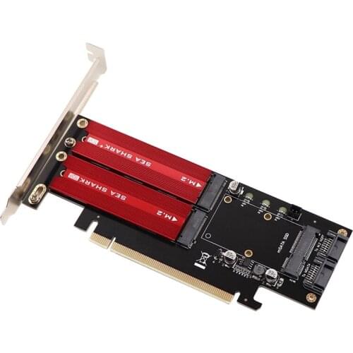 M2 NVMe SSD NGFF to PCIE 3.0 X16 Adapter M Key B Key MSATA PCI Express 3.0 NVME M.2 SSD & M.2 AHCI & MSATA