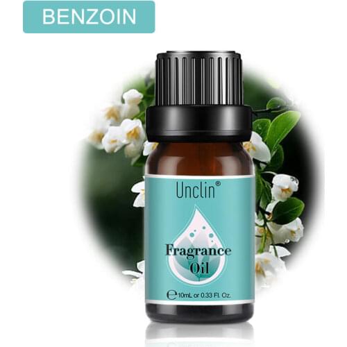 Unclin 10ml Benzoin Fragrance Oil For Aromatherapy Diffusers Relax Flower Fruit Essential Oil Rose Geranium Fennel Cajeput Oils