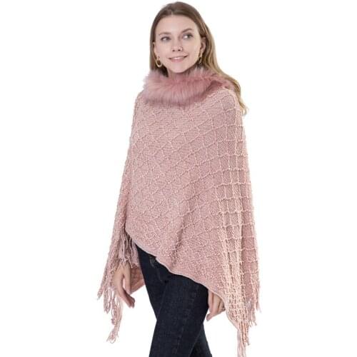 Fashion Warm Plaid Capes & Ponchos for Women Shawls Wraps Female Cloak Tassel Mujer Autumn Winter Outwear