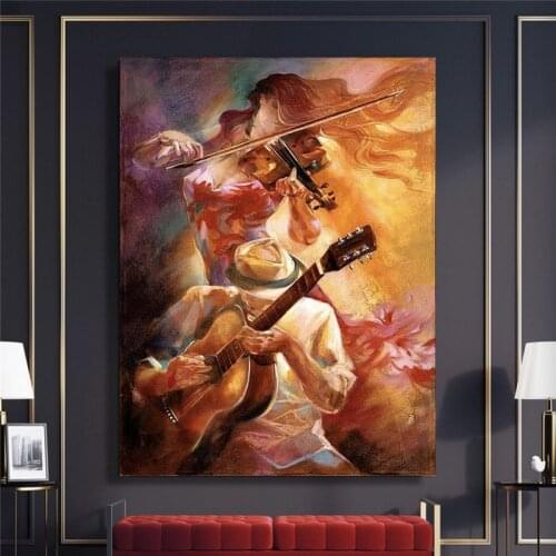Wall Art Home Decor Music Performance Canvas Print Painting Abstract Modern Poster Living Room Modular Pictures No Frame Artwork
