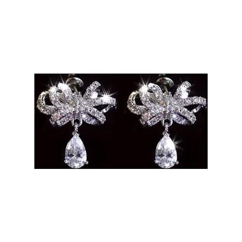 2021 NEW Chain earrings Europe color Crystals from Austrian wedding Earring With Charm for Women Gift Fine jewelry