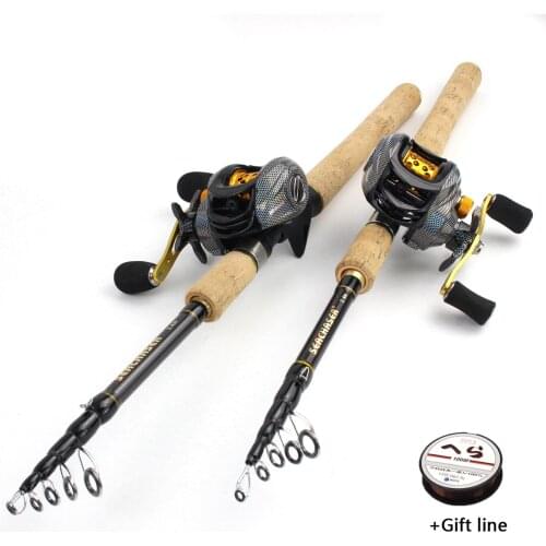 NEW 1.8M-2.7M Carbon lure Rod 7g -28g Portable Telescopic Casting Rod Casting Reels Set Beginner fishing pesca trout rods