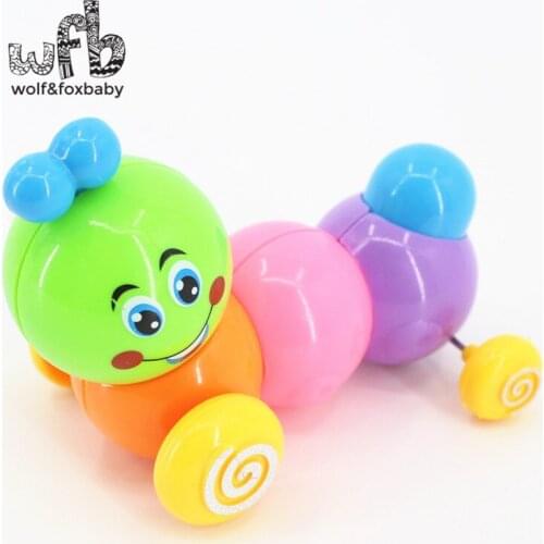 Wholesales 10pcs/lot Baby kids infants funny toys children wind-up toys,multicolor rotate caterpillar