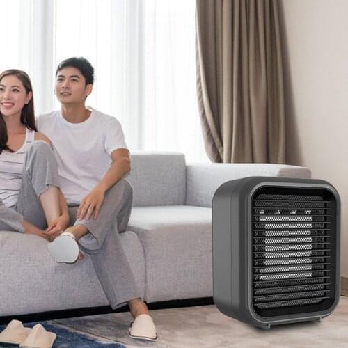 Portable Desk Space Heater, 800W Mini Electric Fan Heater, Personal Use Air Heater with Over-Heat Protection for Home and Office