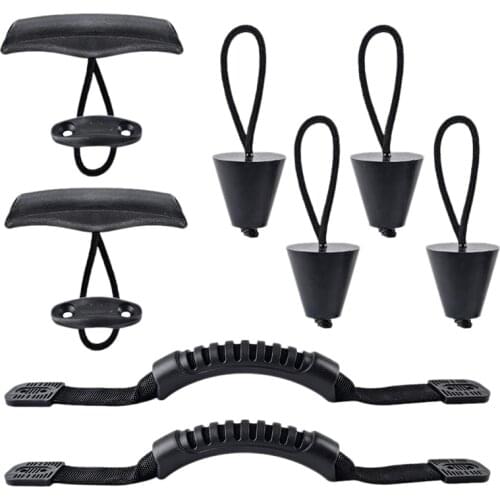 Kayak Handles Boat Side Mount Replacement Handles,Kayak T-Handle Universal Scupper Plug Kit Canoe Drain Holes Stopper