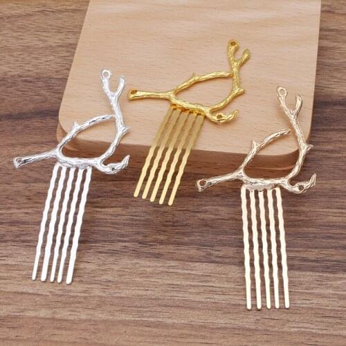 10pcs/lot 47*90mm Wedding Bridal Hair Comb Hair Clips Insert Metal Comb Hair Accessories For Women
