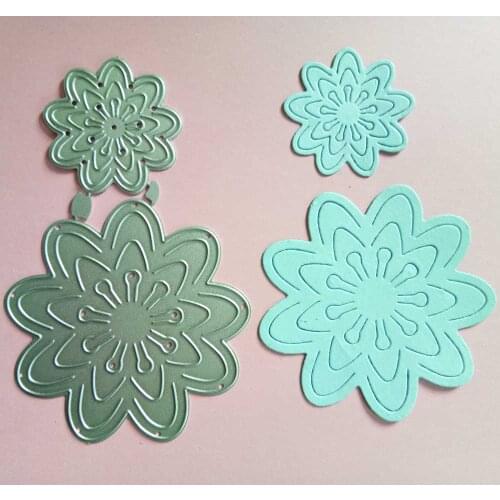 2pc Layer Petal Flower Frame Metal Steel Cutting Dies Stencil Decor for DIY Scrapbooking Paper Card Craft Embossing Die Template