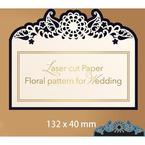 Cutting Dies Creative Hollow Flower Laser Card Decor New for Decoration Scrapbooking Stencil Paper Craft Album Template 132*40mm