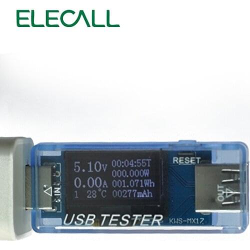 USB 2.0 Multi Function Detector Mobile Phone Charge Protector Digital Voltage Measuring Instruments Tester
