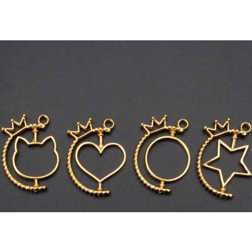 Rotating Flame UV Resin DIY Keychain Pendant Open Bezel Setting Jewelry Making diy jewelry findings